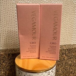 VEGAMOUR‎ GRO Revitalizing Hair Care Shampoo & Conditioner Travel Set 15ml